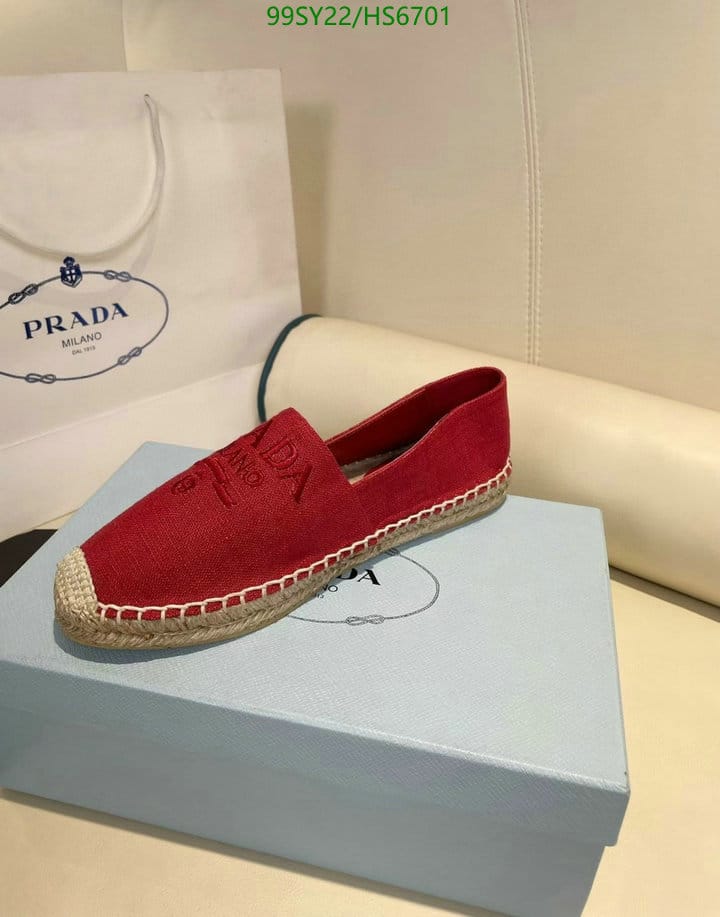 Prada Linen Espadrilles Red view 6