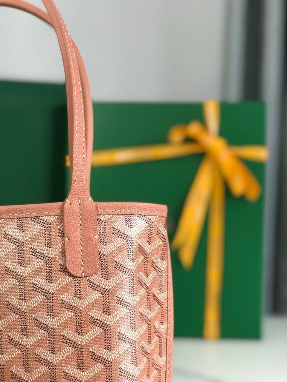 Goyard Anjou Mini Bag 20cm Manhattan Pink Calfskin And Goyardine Canvas view 8