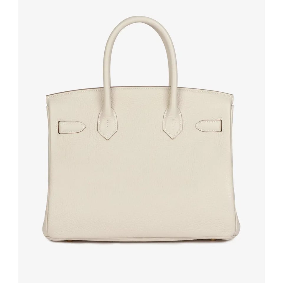 Hermes Birkin 25Cm White Togo Leather Gold Hardware 237490 view 8