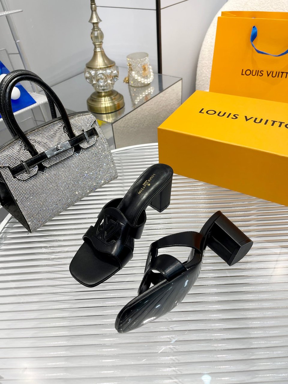 Louis Vuitton Lv Isola Mule Black view 5
