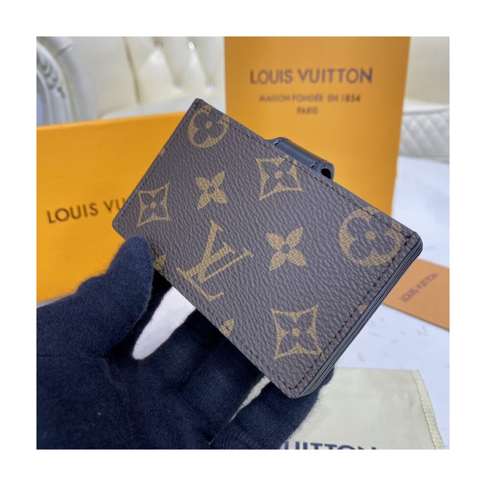 Louis Vuitton Monogram Canvas Card Holder Black view 4