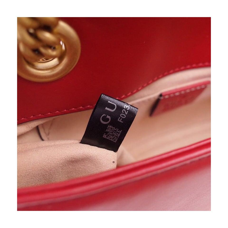 Gucci GG Marmont Matelasse Chevron Leather Mini Bag Red view 11