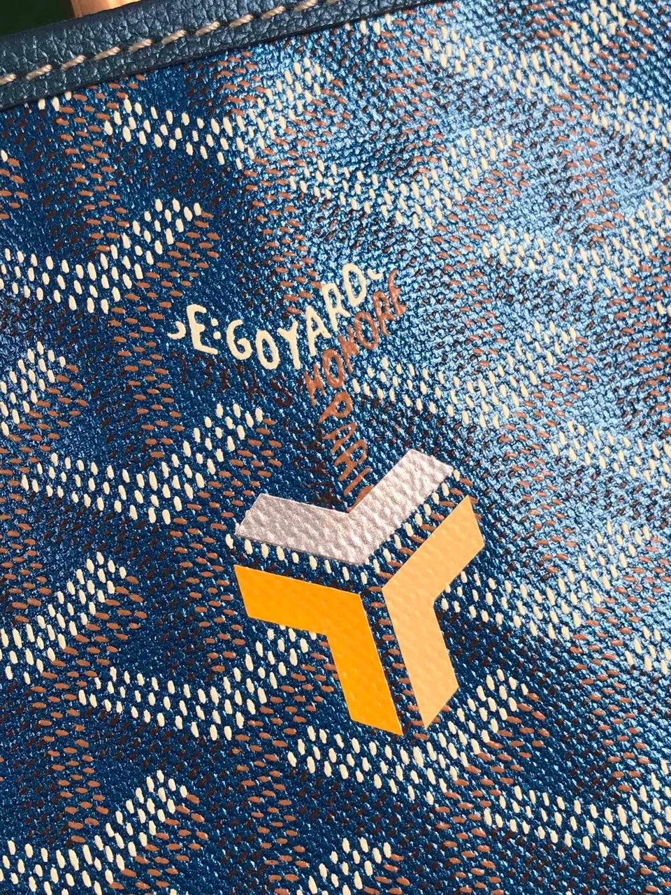 Goyard Saint Louis Pm 34 Cm Navy Blue Goyardine Canvas And Calfskin view 4