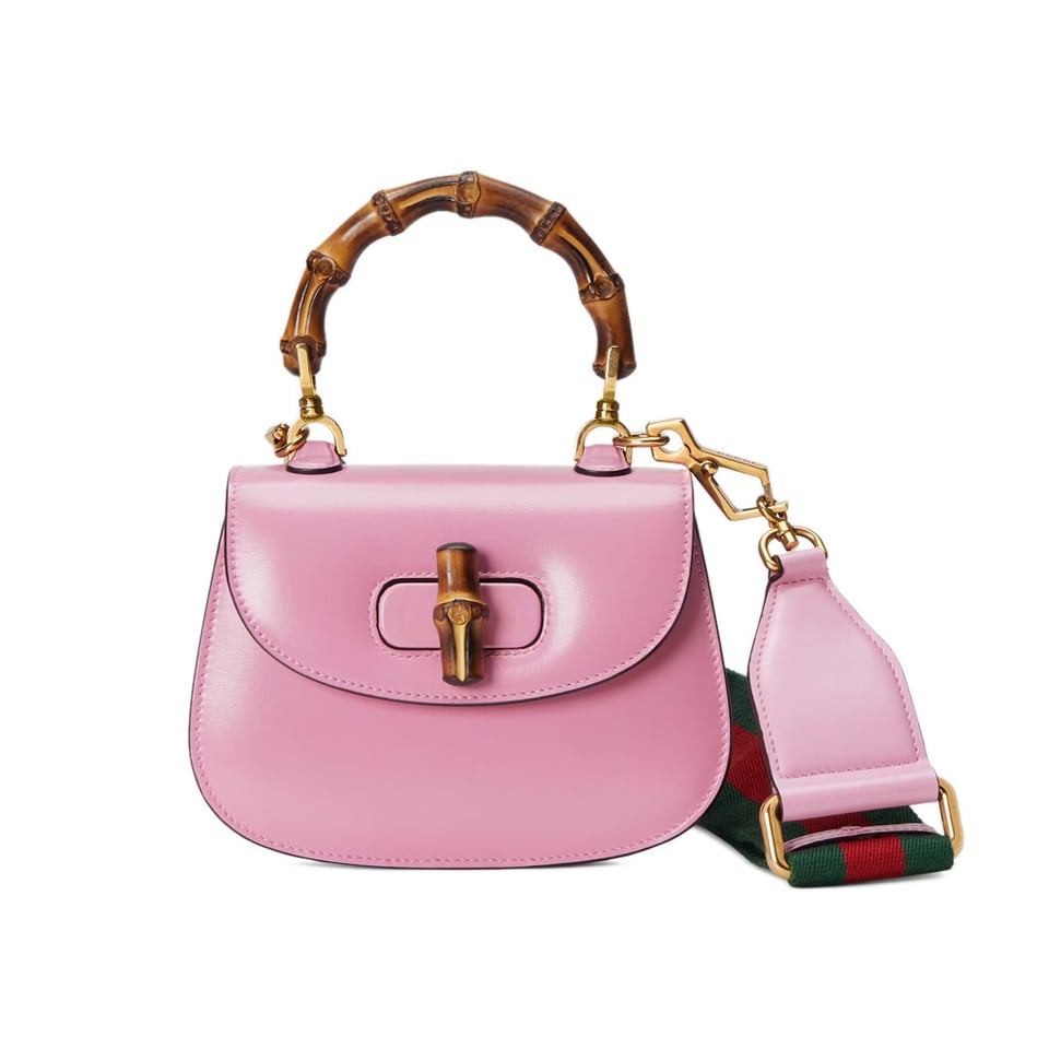 Gucci Mini Top Handle Bag with Bamboo Pink view 2