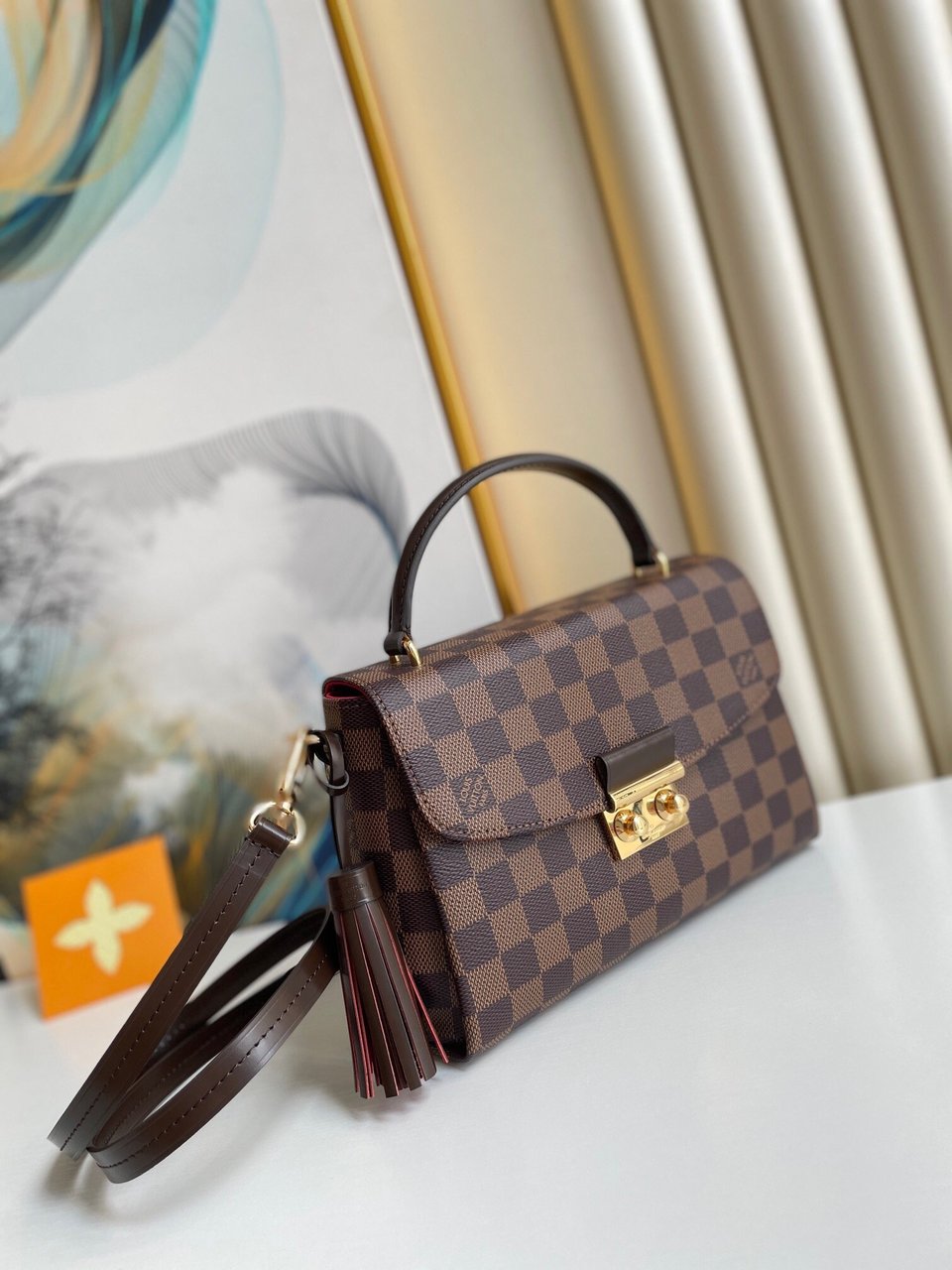Louis Vuitton Damier Ebene Croisette 25Cm N53000 view 5