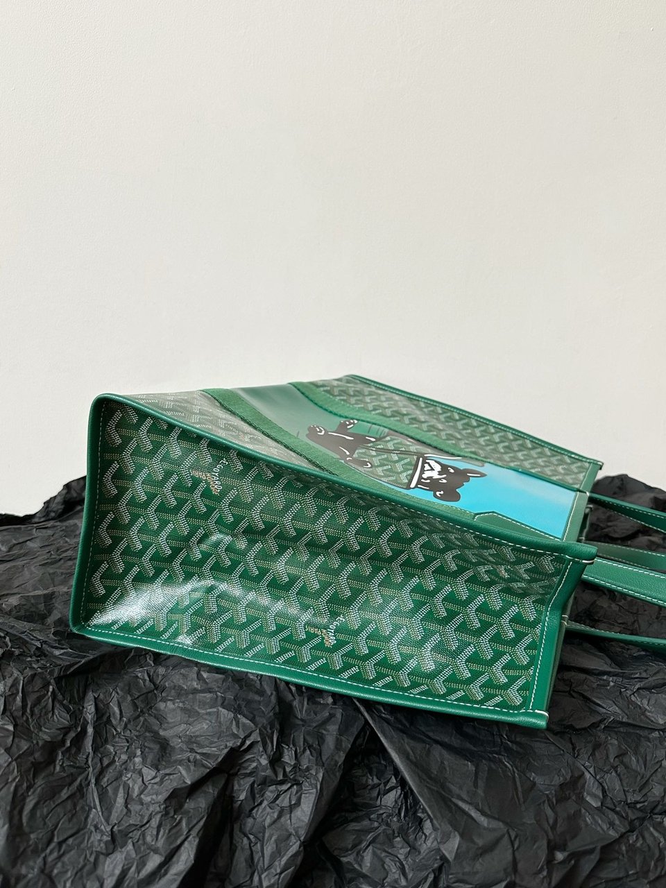 Goyard Goya Villette Tote 45Cm Green Canvas view 3