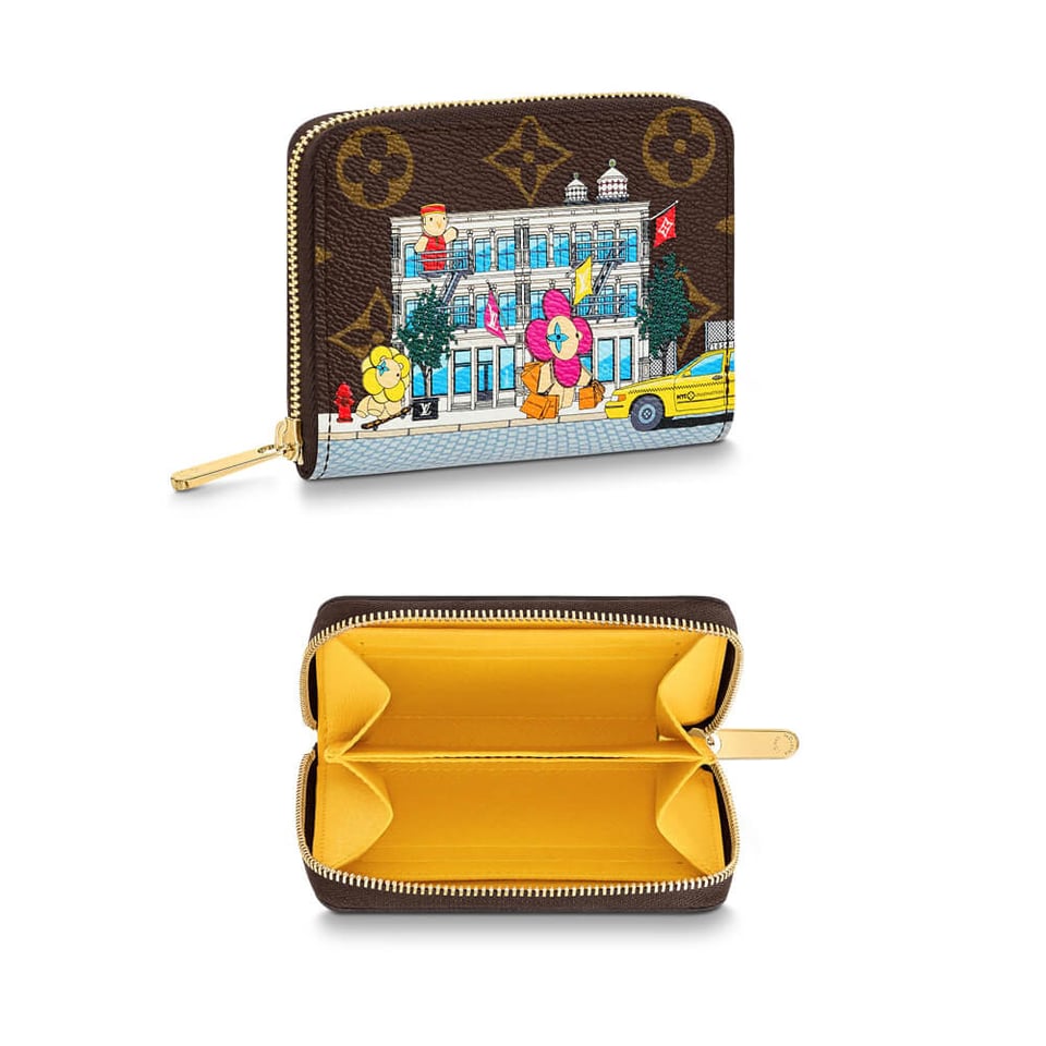 Louis Vuitton Christmas Animation 2022 Zippy Coin Purse Yellow view 2
