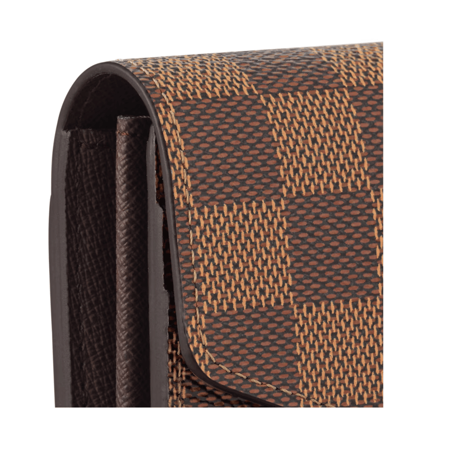 Louis Vuitton Damier Ebene Sarah Wallet For Women 19cm N63209 view 3