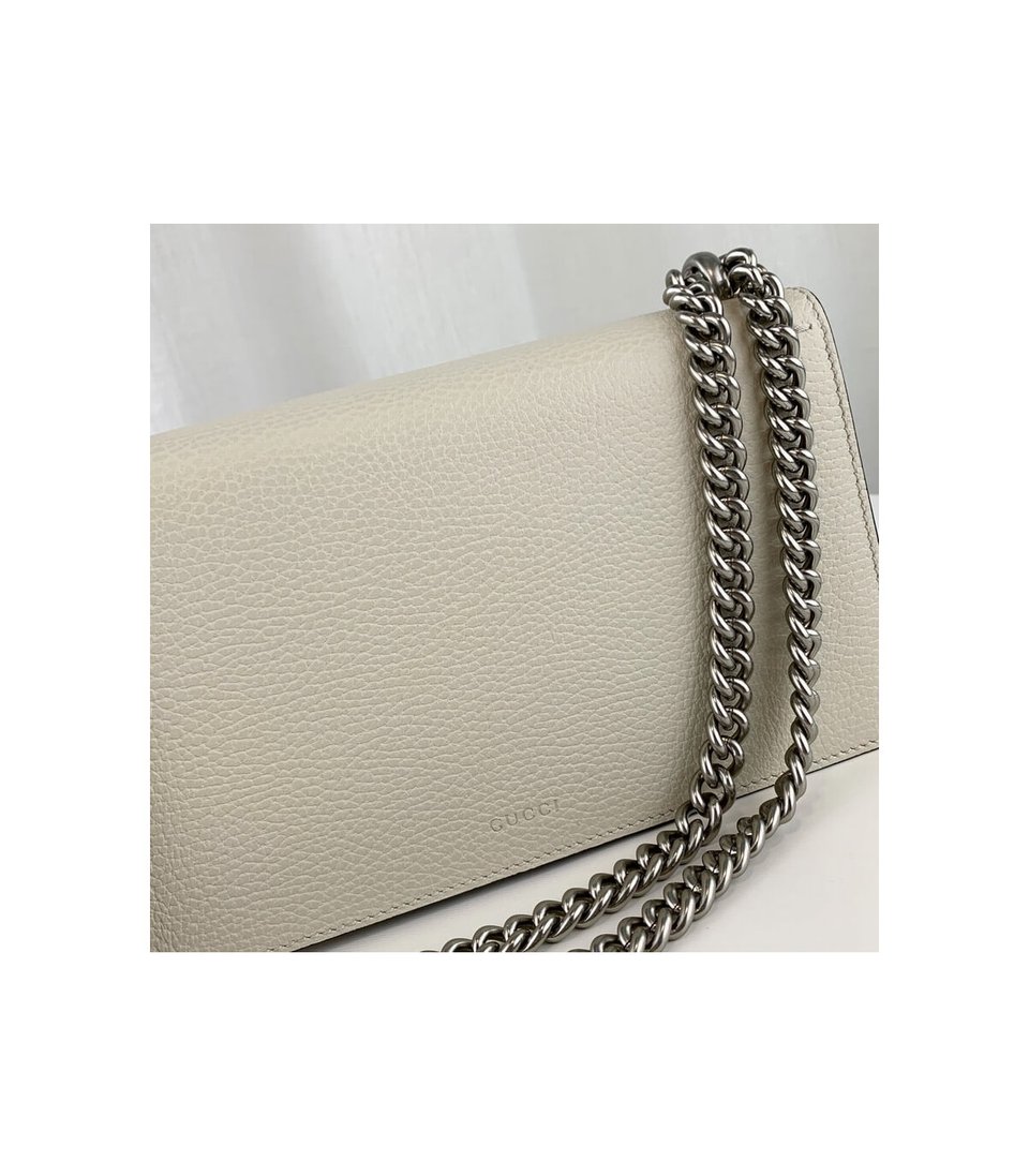 Gucci Dionysus Small Shoulder Bag in White Leather view 10