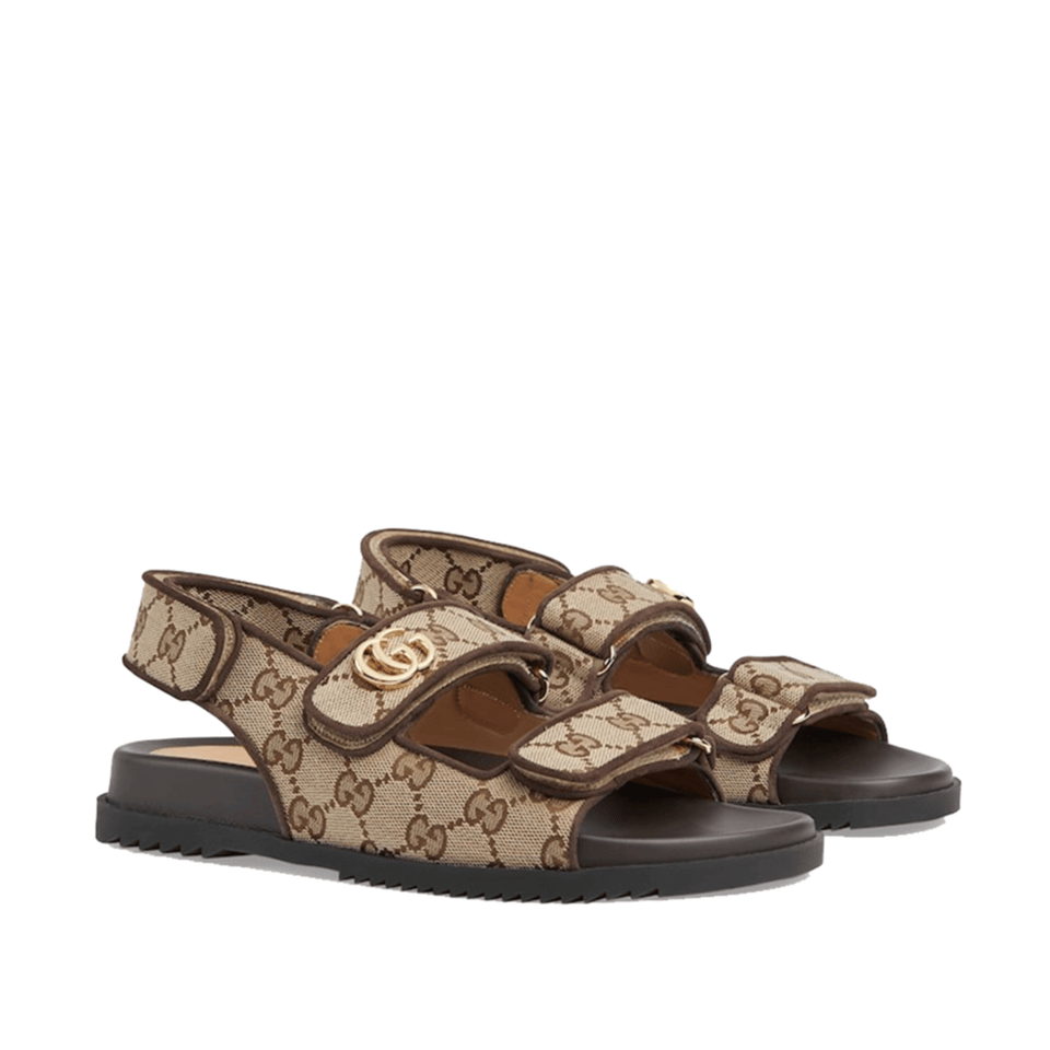 Gucci Double G Sandal Beige And Ebony 771575 G1730 9755 view 2