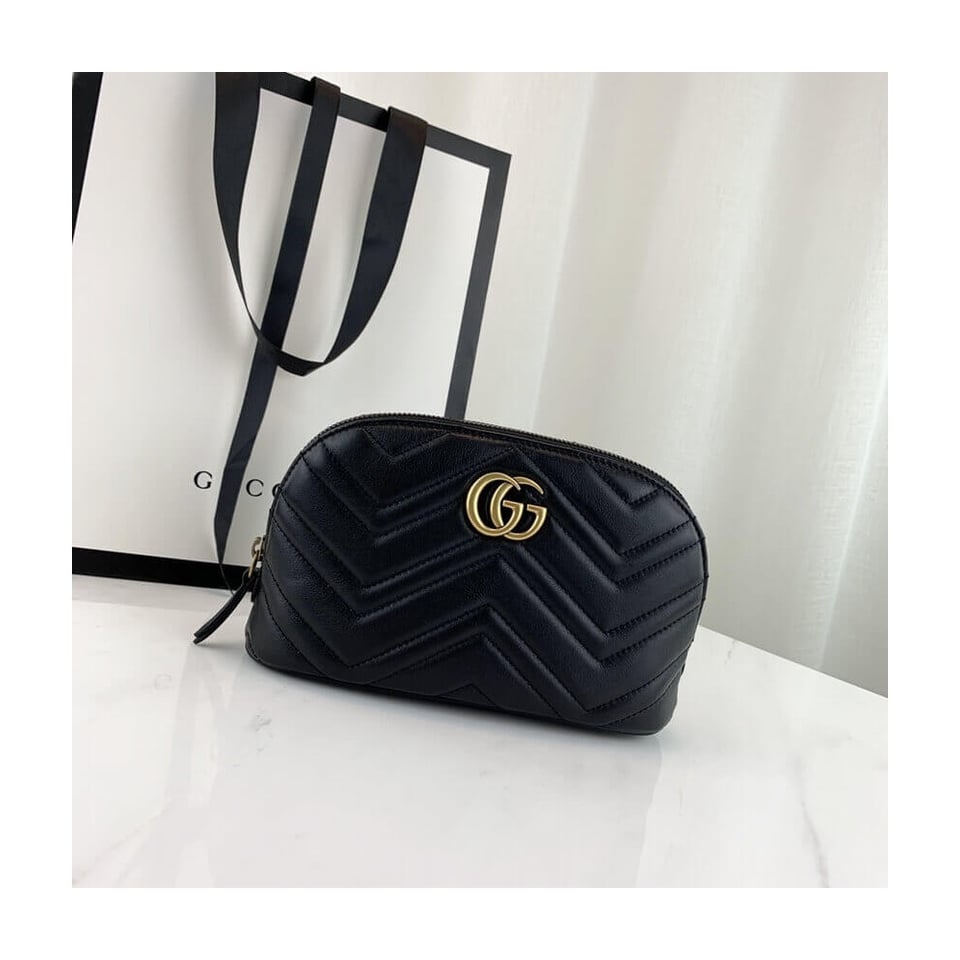 Gucci GG Marmont Cosmetic Case Black view 3