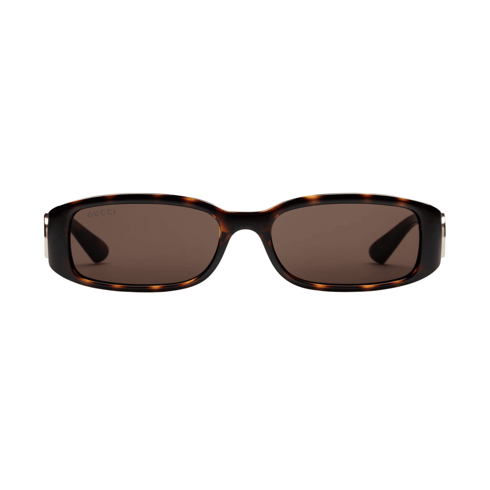 Gucci Dark Tortoiseshell Rectangular Frame Sunglasses GG1661S