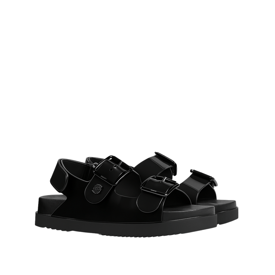Gucci Women?S Sandal With Mini Double G ?Black 660243 J8700 1000 view 2