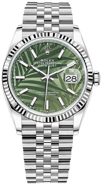 Rolex Datejust 36mm Palm Motif Dial 126234-0047 view 2