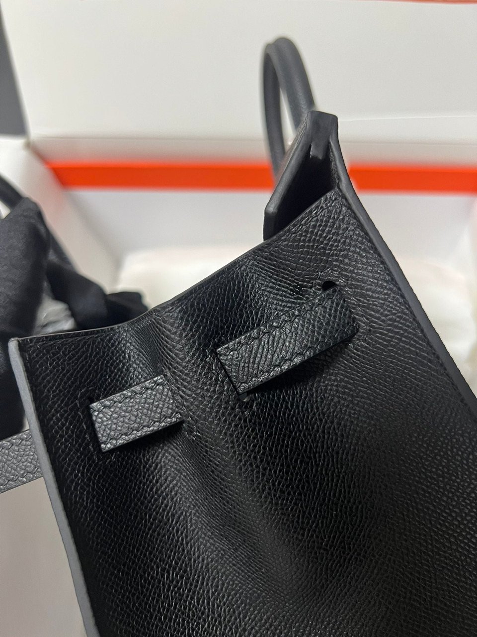 Hermes Birkin Sellier Black Epsom Leather Gold Hardware view 4