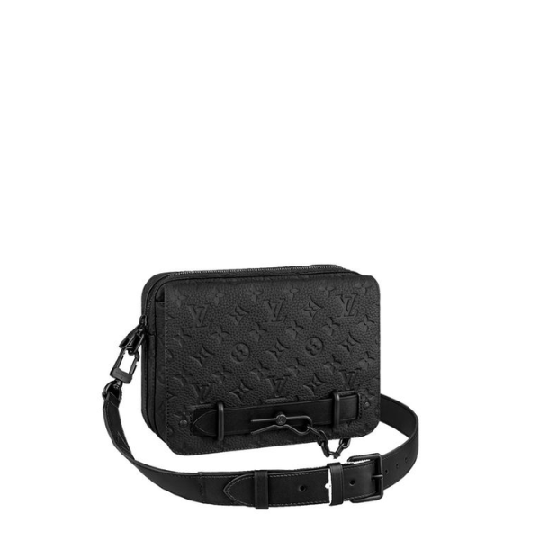 Louis Vuitton Steamer Messenger Black Taurilon Monogram 23Cm M57307 view 2