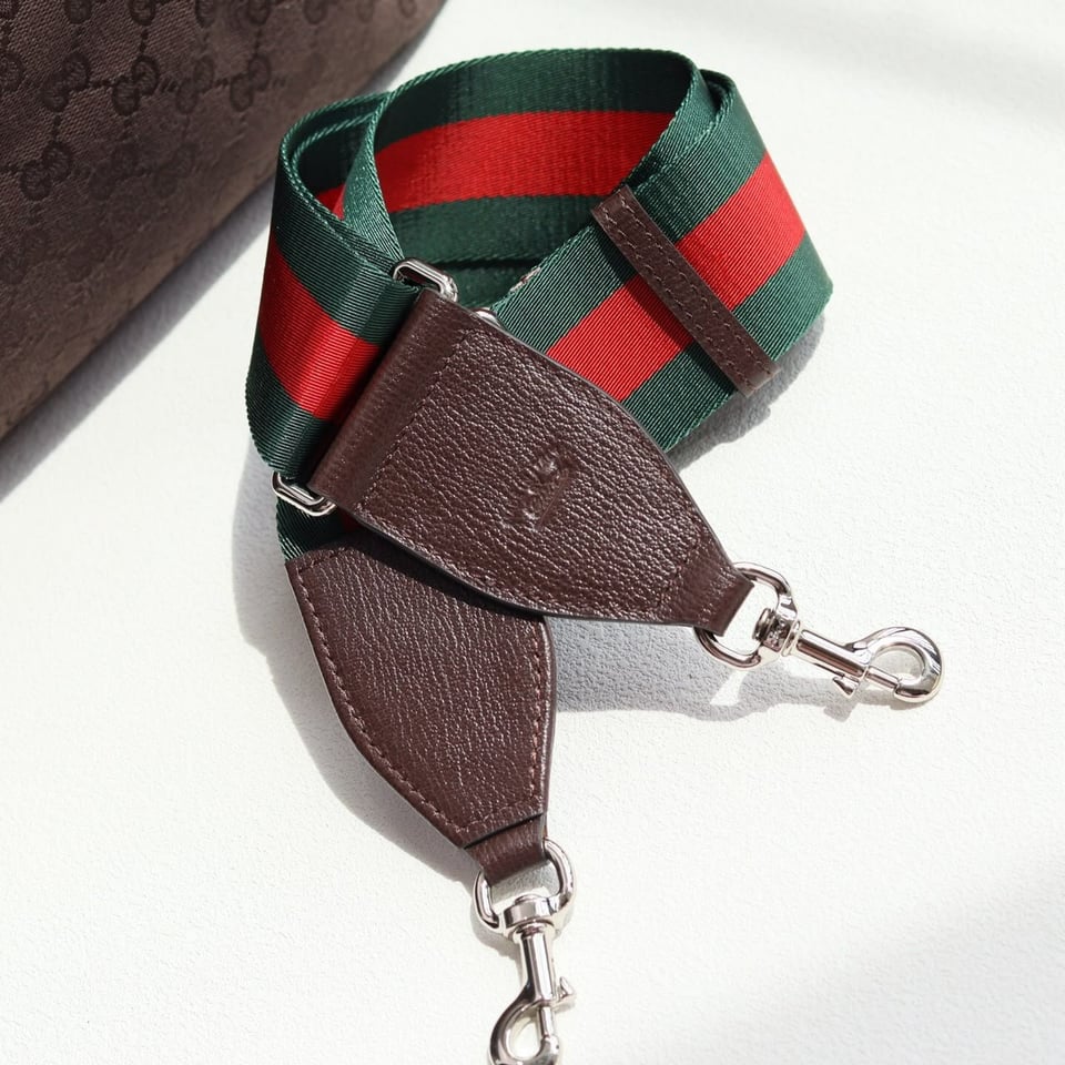 Gucci Brera Large Crossbody Bag 45cm/17.7in Dark Brown GG Canvas 864485 view 10