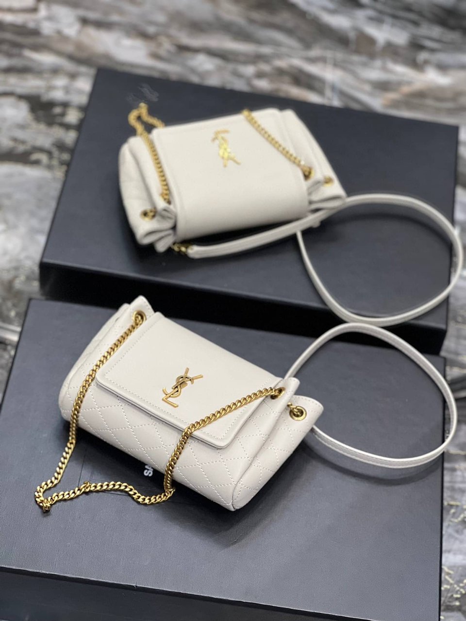 Saint Laurent Mini Nolita In Blanc Vintage 18Cm view 9