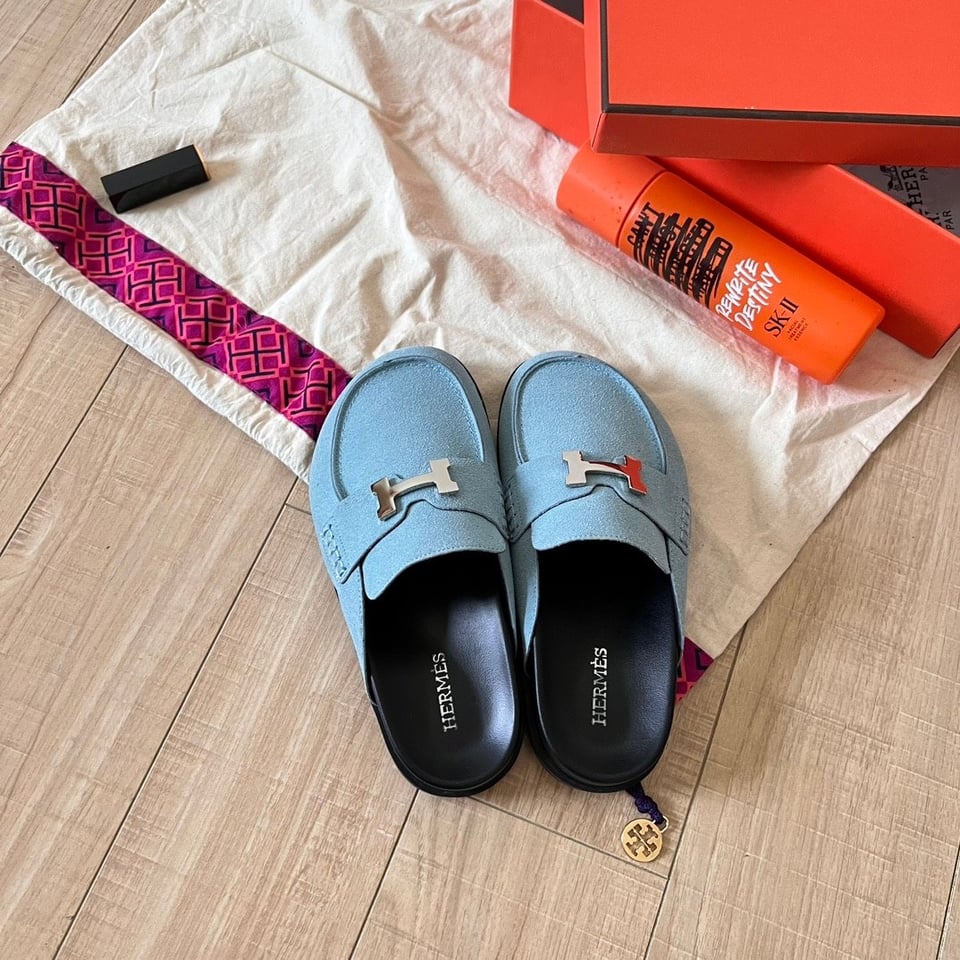 Herm?S Go Mule H Sandal In Blue view 3