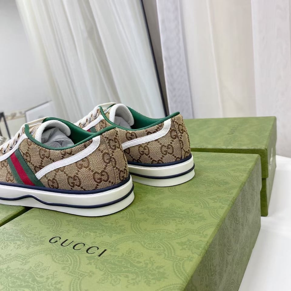 Gucci Tennis 1977 Sneaker Beige Abony 606111 Hvk20 9766 view 11
