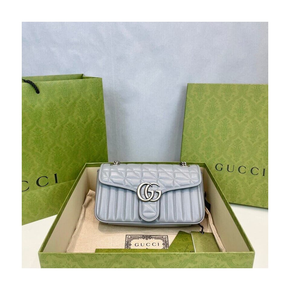 Gucci GG Marmont Small Shoulder Bag Grey view 7