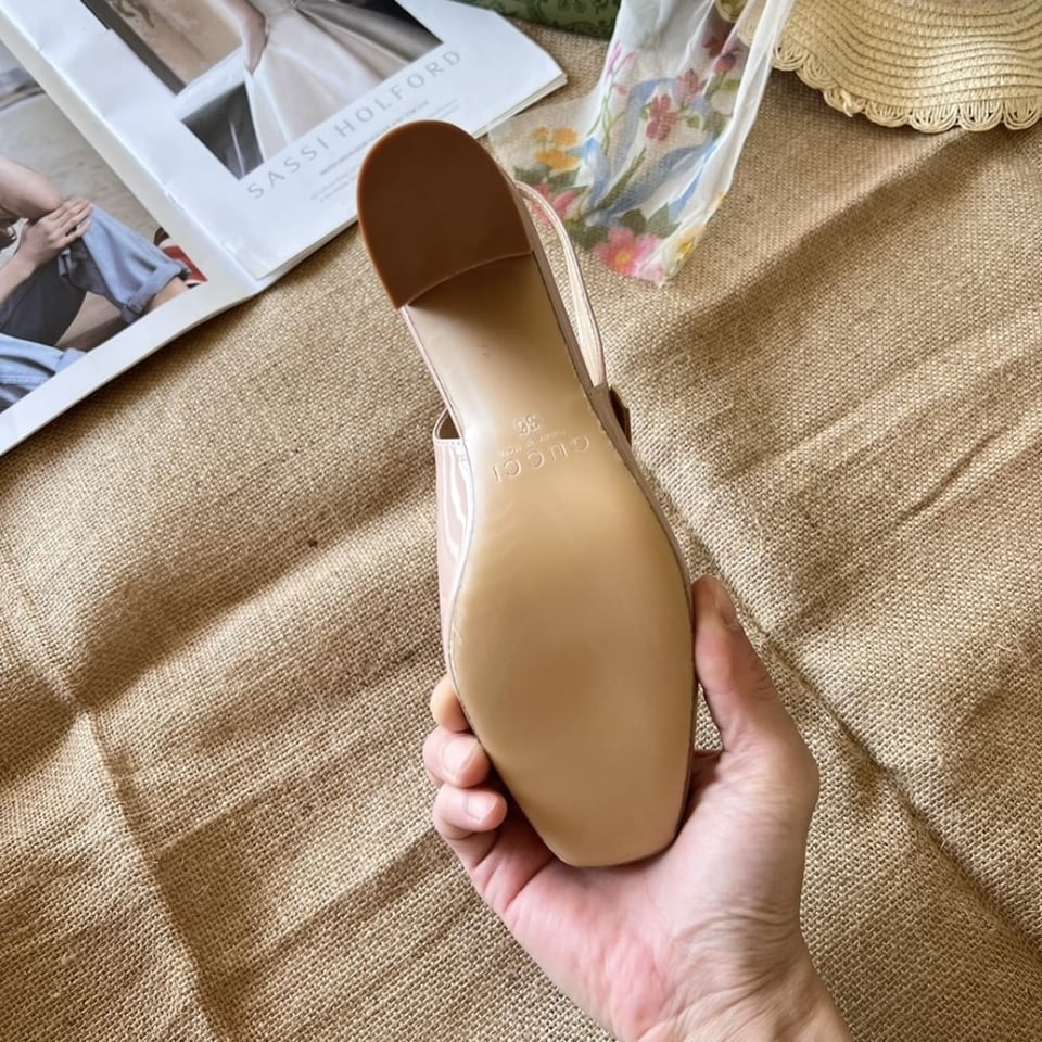 Gucci Women’S Horsebit Pump Beige Leather view 8