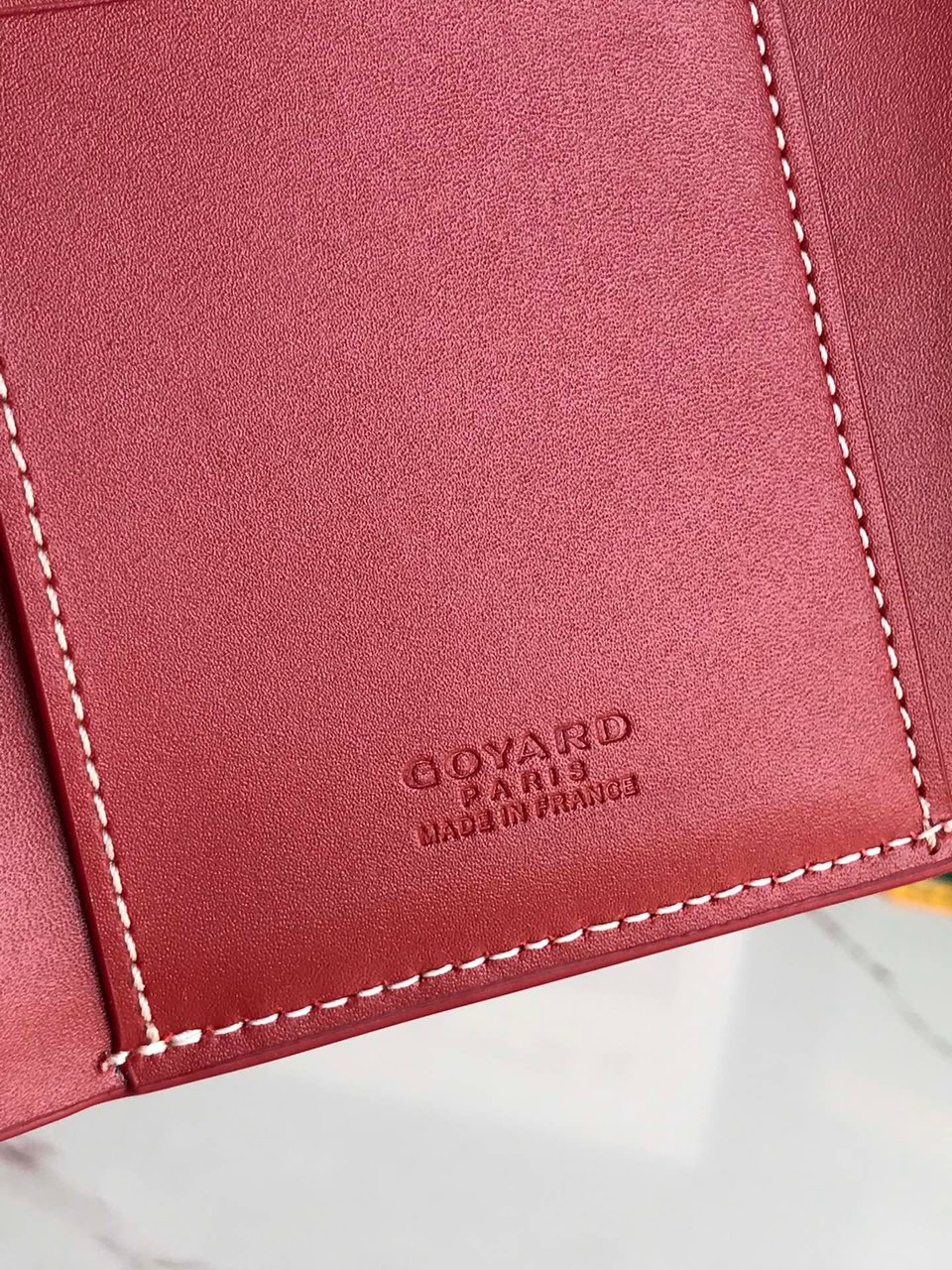 Goyard Saint-Gabriel Wallet Classic Red Calfskin And Goyardine Canvas 12cm view 8