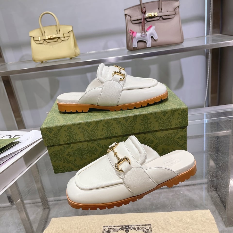 Gucci Women’S Mule With Horsebit White 771096 Aacai 9522 view 4