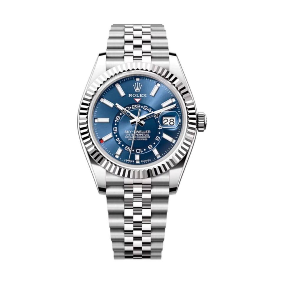Rolex Sky-Dweller 41 mm Bright blue Dial 336934 Jubilee view 2