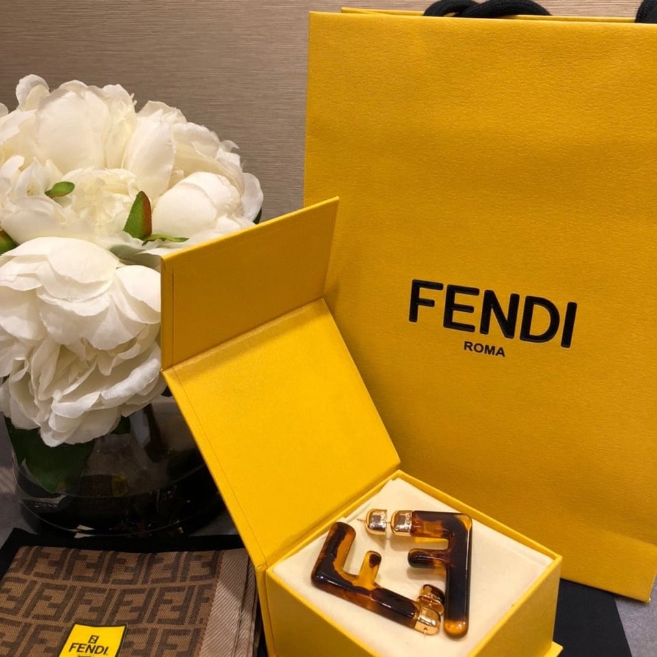 Fendi Logo Earrings view 3