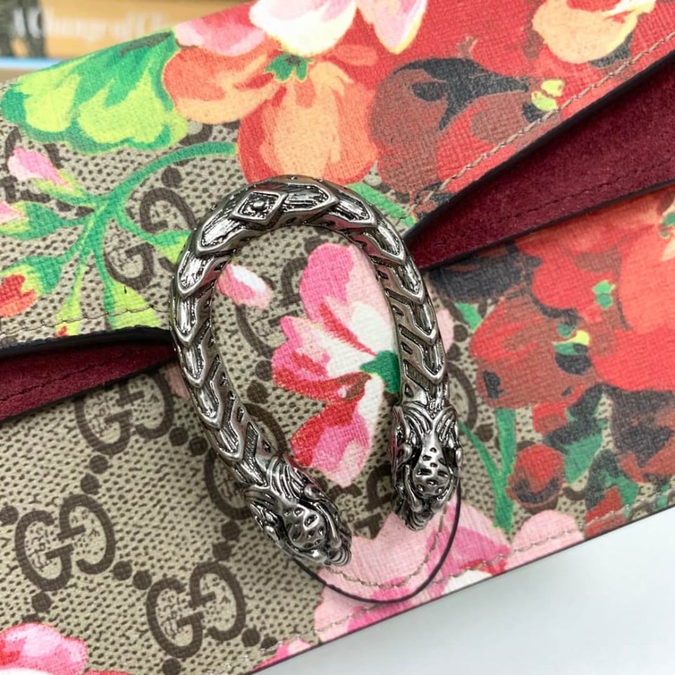 Gucci Dionysus GG Blooms Super Mini Bag Red view 5