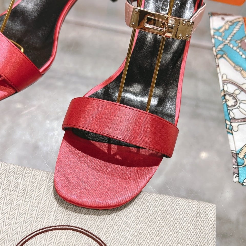 Hermes Glamour 75 Sandal Red view 3