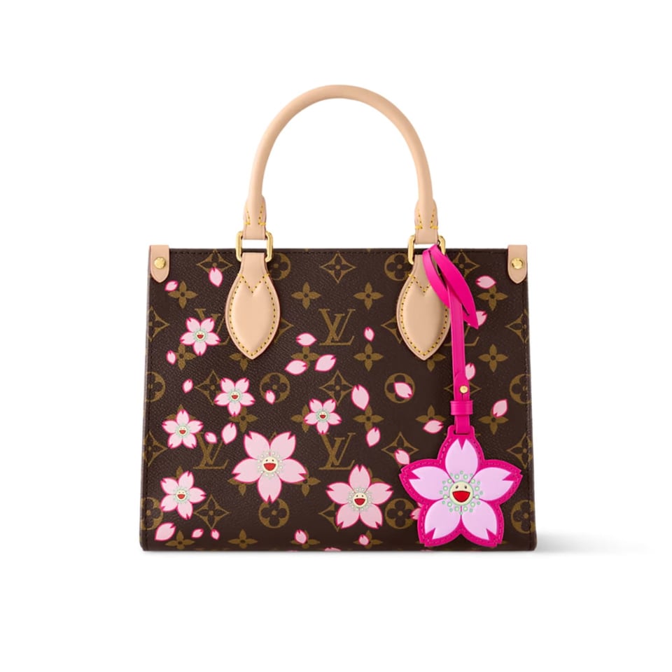 Louis Vuitton LV x Murakami OnTheGo PM Sakura Brown 25cm M13269 view 2