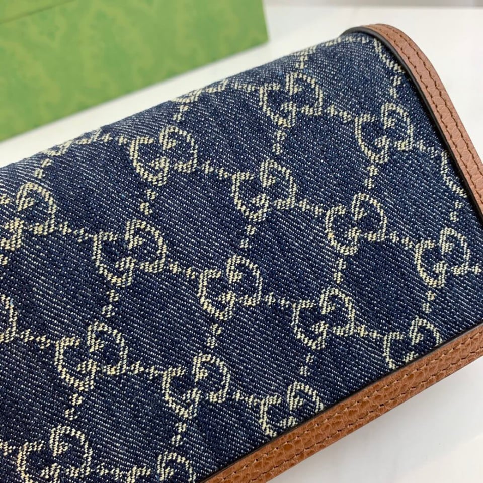 Gucci Dionysus Super Mini Bag in Denim view 7