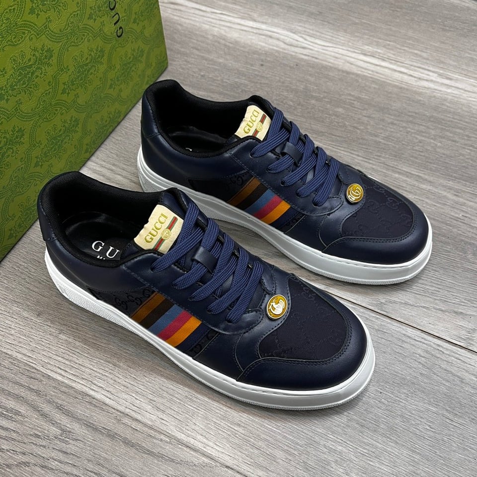 Gucci Sneaker Multicolor Side Bands Navy Blue view 9