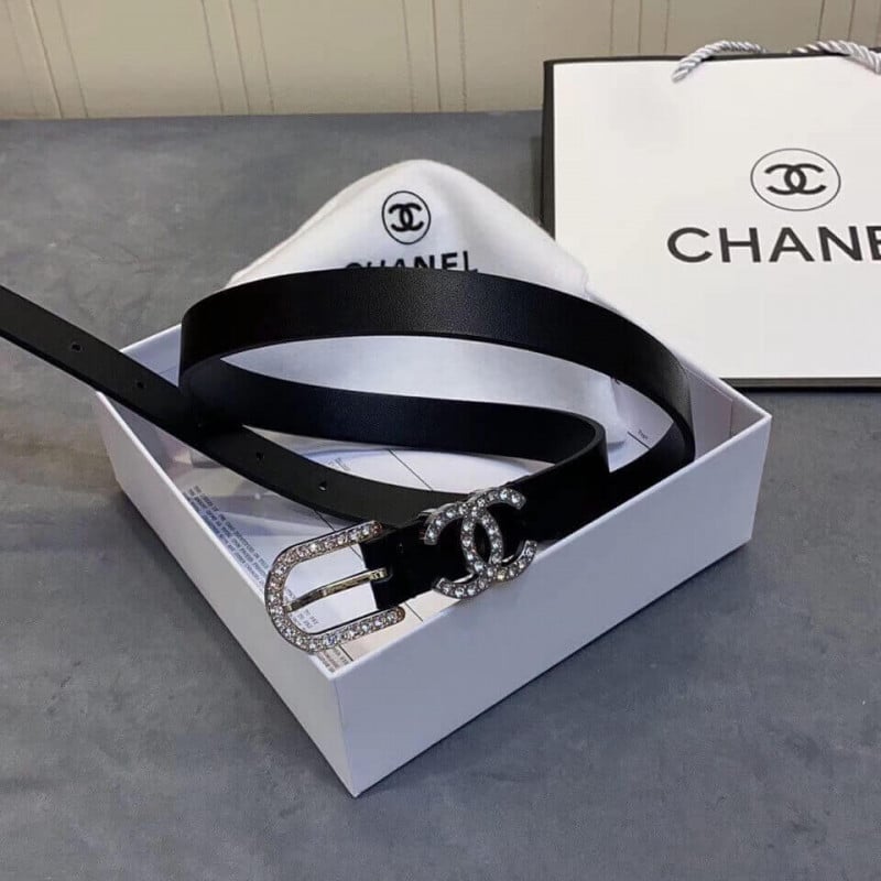 Chanel Double C Strass Buckle 20mm Belt AA6800 view 3