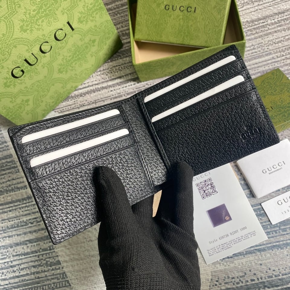 Gucci Marmont Bi-Fold Wallet Black 4.3in/11cm For Men view 6