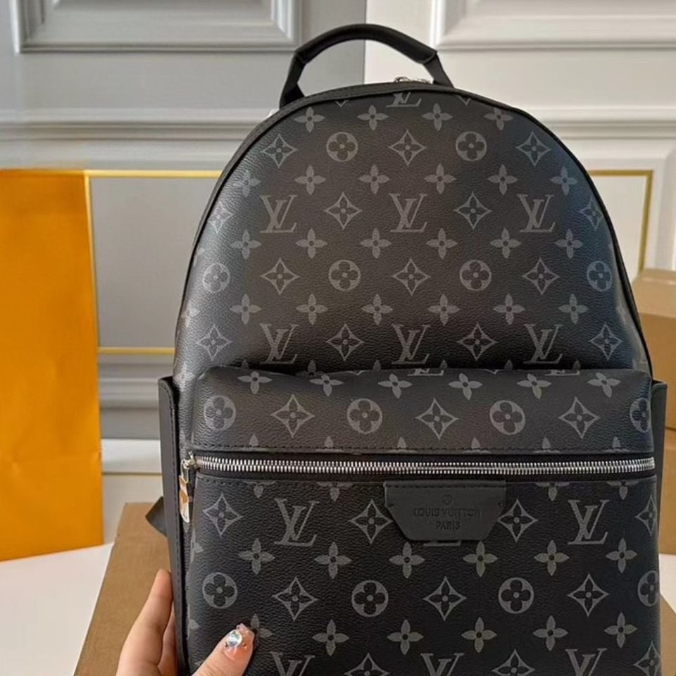 Louis Vuitton Discovery Monogram Eclipse Canvas Backpack Black 28Cm view 11