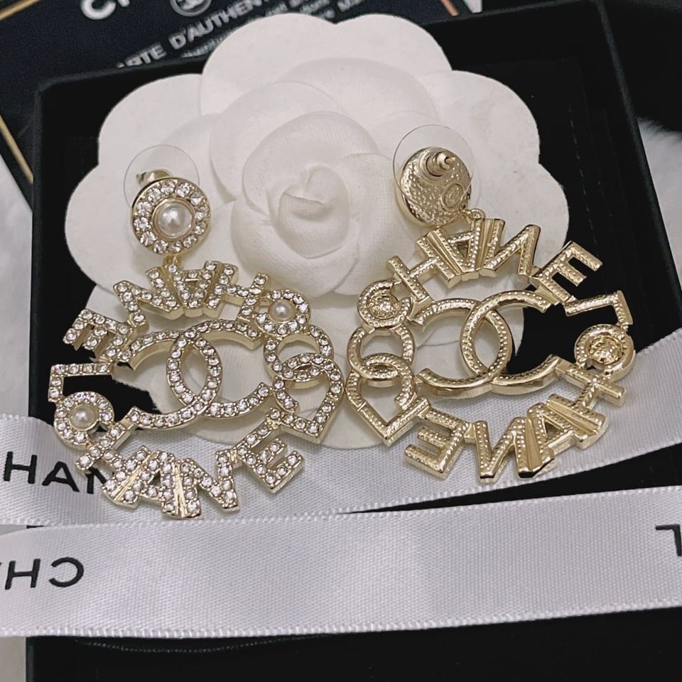 Chanel Pearl Caged Cc Drop Earrings Gold view 5