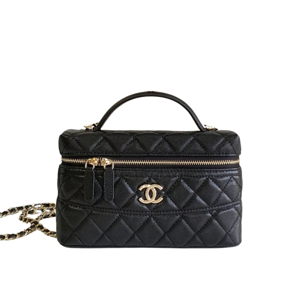 Chanel 25C Vanity Case Black 20cm view 2