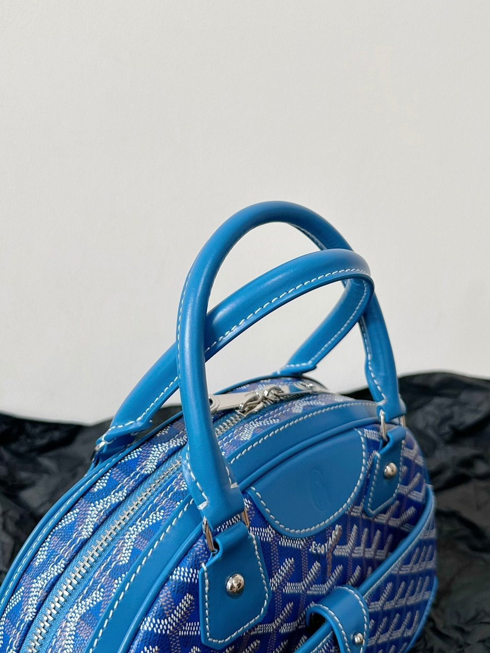Goyard Goya Bowling Ball Small Blue Canvas 27cm view 7
