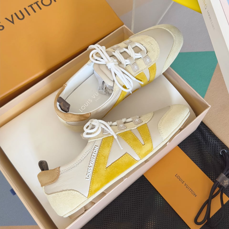 Louis Vuitton Sneakerina Yellow Beige – Women’s Ballet-Inspired Slim Sneakers view 12