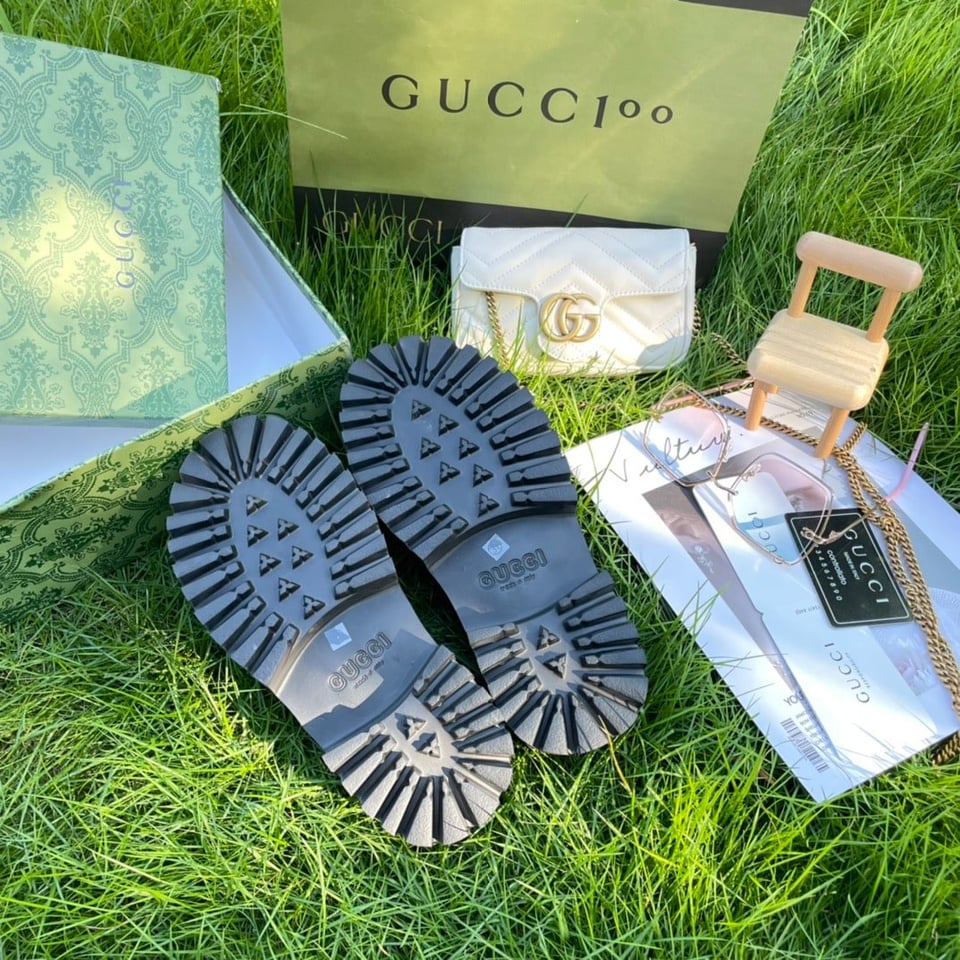 Gucci Men’S Slip On Sandal Black Gg Rubber 655517 Jfb00 1000 view 7