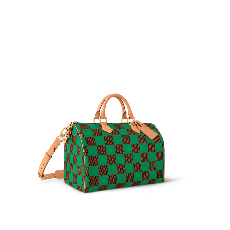 Louis Vuitton Speedy 40 Bandoulière Damier Pop Green 40cm N40579 – Men’s Bag view 7