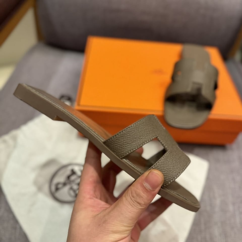 Hermes Oran Sandal Etoupe view 4