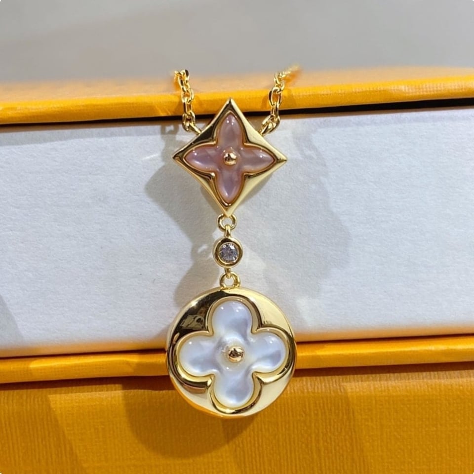 Louis Vuitton Colour Blossom Necklace Gold Q94355 view 4