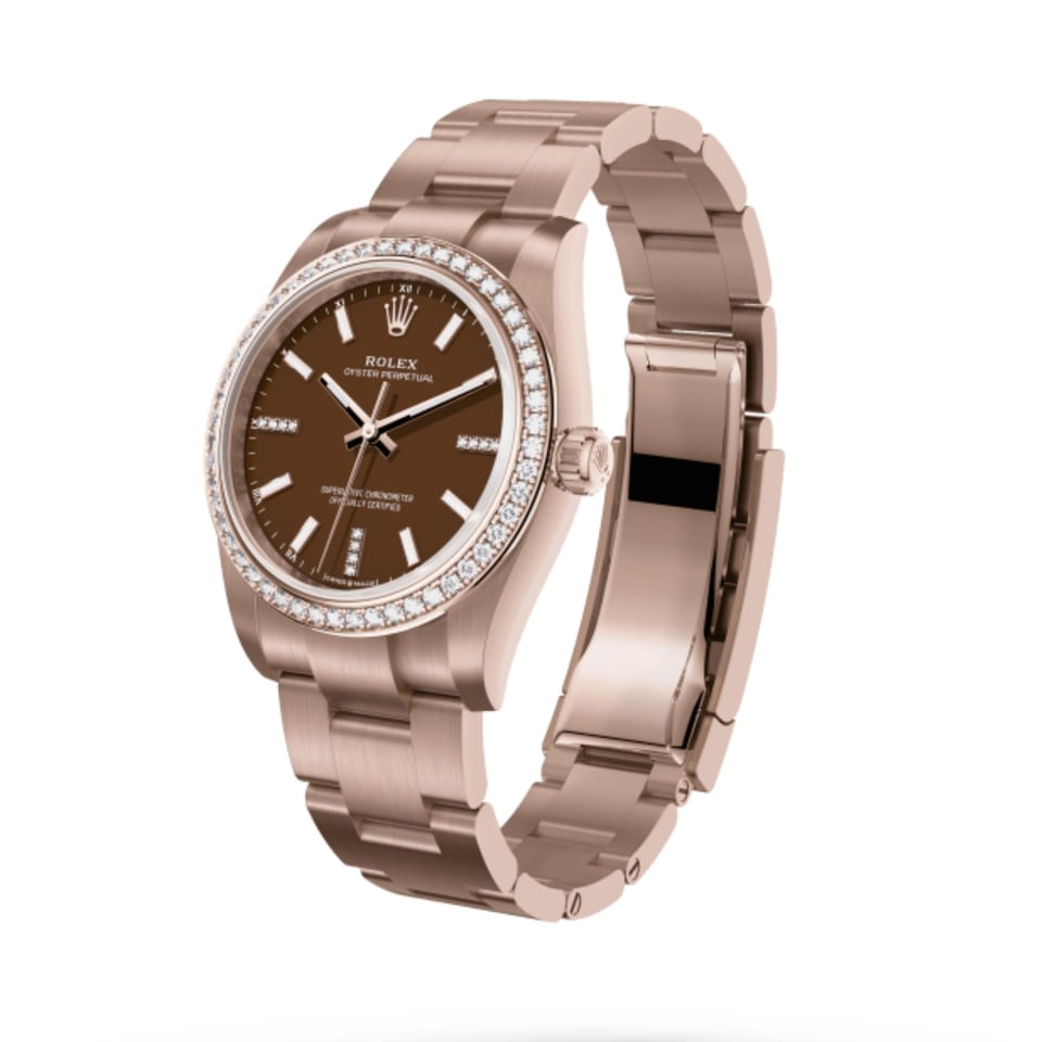 [Superclone] Rolex Oyster Perpetual 34mm Brown Stone Oyster 124245RBR view 2