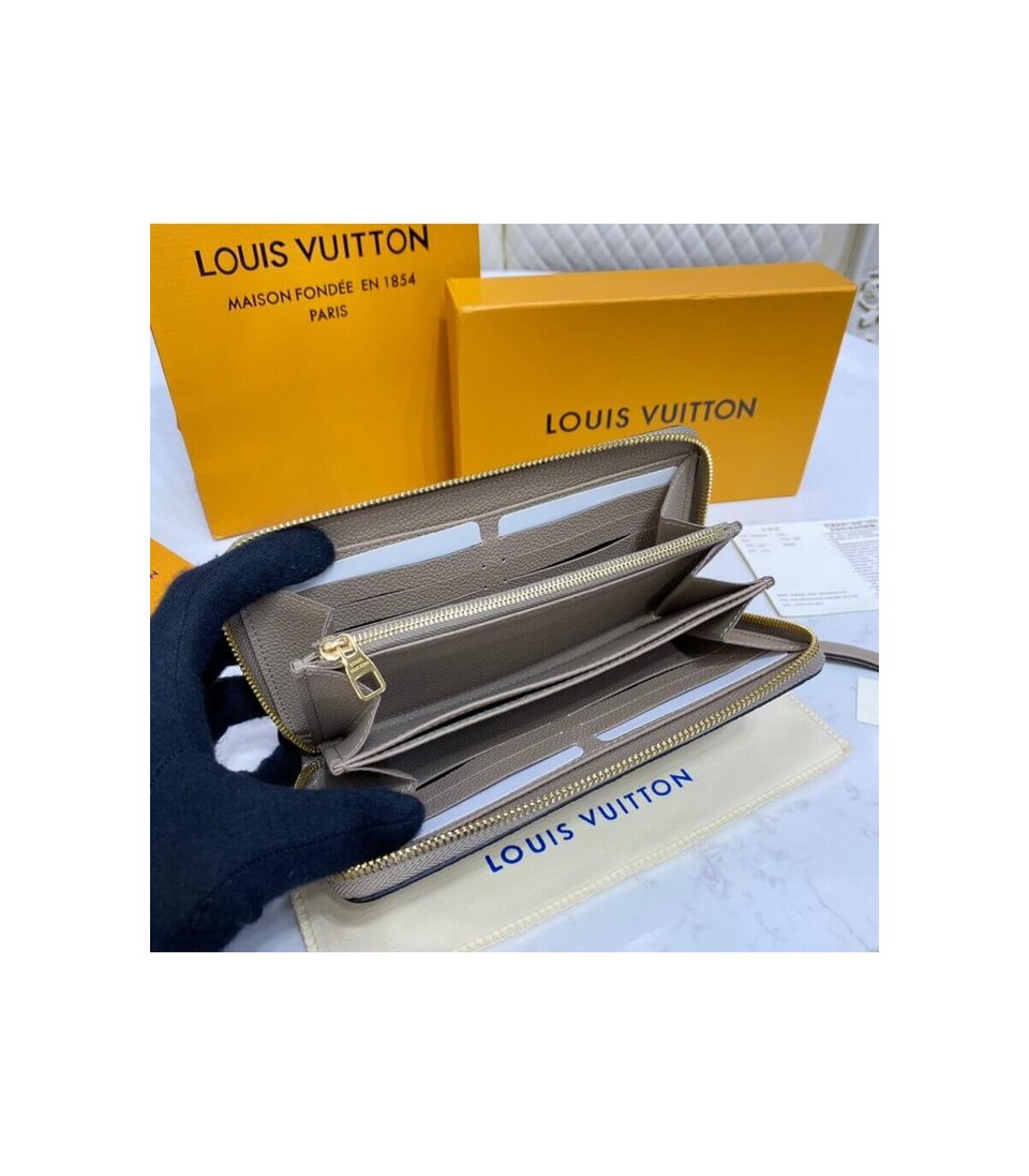 Louis Vuitton Monogram Empreinte Zippy Wallet Tourterelle view 11