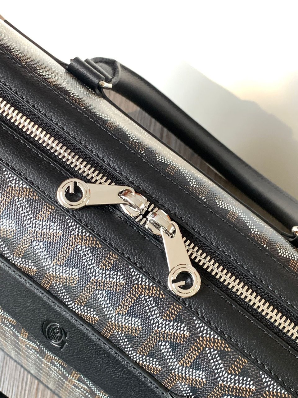 Goyard Cisalpin Document Case 39 Cm Black Goyardine Canvas And Calfskin view 10