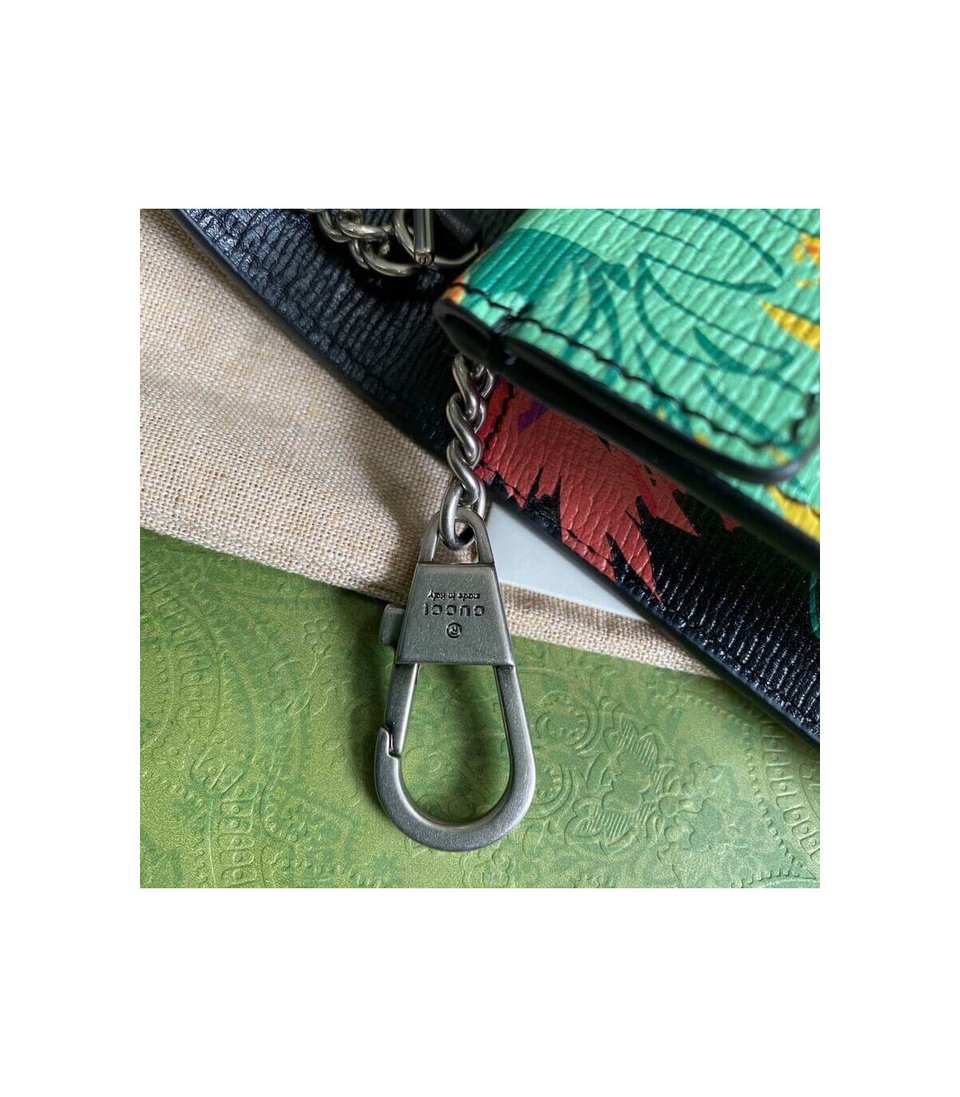 Gucci Dionysus Ken Scott Print Super Mini Bag Black view 11